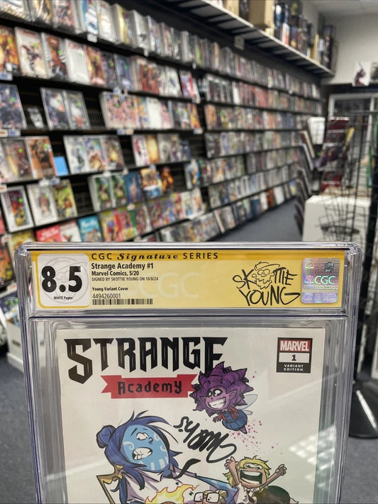 Strange Academy #1 Young Variant (Signature Series 8.5) Signed by Skottie Young